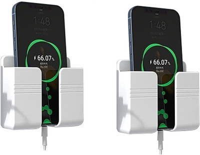 Zebur Wall Mounted Stand Mobile Holder Mobile Wall Mount for charging (pack of 2pcs) Mobile Holder