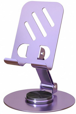 RixHub Phone Stand 360Rotation, Height Adjustable for Table, Desk, Metal Base Mobile Holder