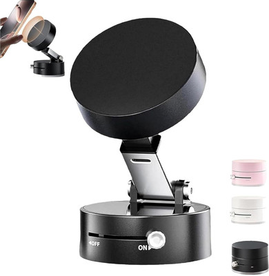 RHONNIUM Magnetic Cell Phone Holder Stand Suction Mount for Phone-Black Mobile Holder