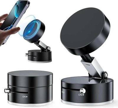 ONE FIT Vacuum Magnetic Mobile Stand A2 Black Mobile Holder