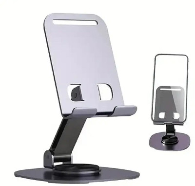MAKFY 360 Rotating Phone Holder, Fully Adjustable Foldable Cell Phone & Non-Slip Stand Mobile Holder