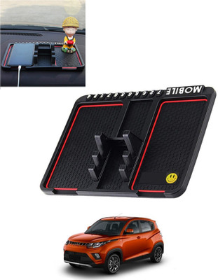 AYW Silicone Tray Mat For  Mahindra Universal For Car(Black)