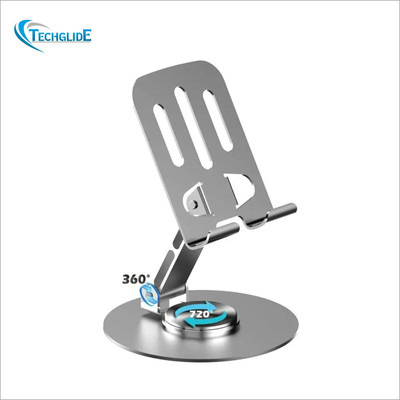 TECHGLIDE 360° Rotating Phone Holder with Anti-Slip Base, Fits All Mobile Phones Mobile Holder