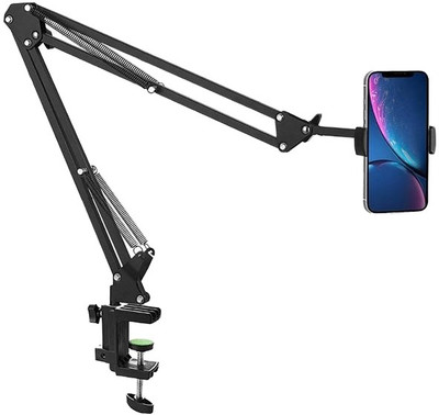Gentle e kart Overhead Mobile Stand for Desk | 360 Degree Angle Phone Stand Lazy Magic Arm Mobile Holder
