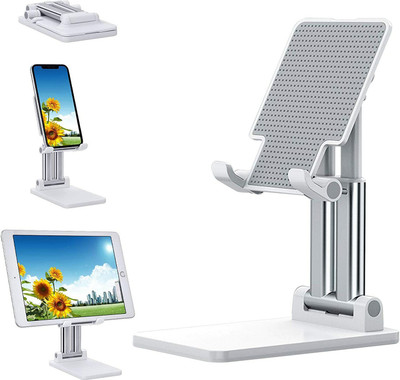 TECHGEAR Foldable Mobile Stand Holder -Angle & Height Adjustable Desk Cell Phone Holder Mobile Holder