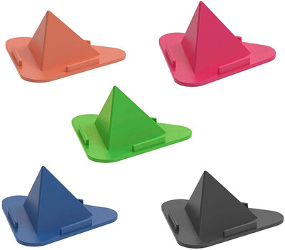 MICROBOTS 3-Sided Triangle Desktop Stand Mobile Phone Pyramid Shape Pack of 5 Mobile Holder