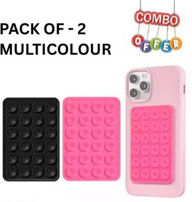 AMB Back Cover for Sutable With All Phone set of 2 Cases with Holder, Silicon Mobile Holder