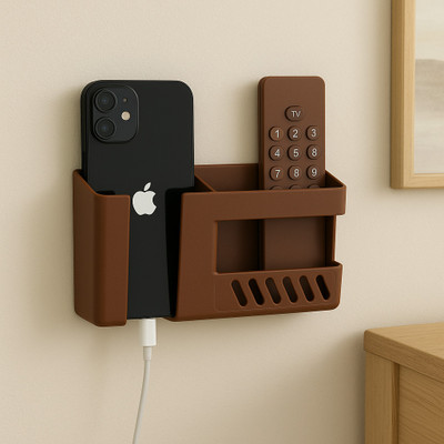 khanak Wall Mounted Organizer for Phone Charging, Remote, Keys & Accessories Mobile Holder