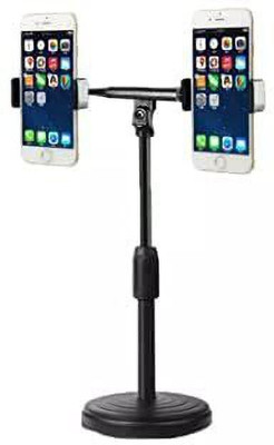 TECHGEAR New Dual Mobile Phone Holder with 360 Degree Rotation Cell Phone Stand Mobile Holder