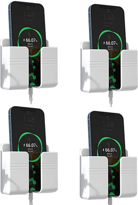 keeva Wall Mounted Stand Mobile Holder Mobile Wall Mount for charging (pack of 4 pcs) Mobile Holder