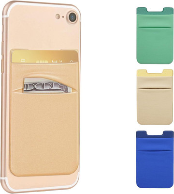 mizi (3 Pack) Double Pockets Adhesive Phone Stretchy Wallet Card Mobile Holder