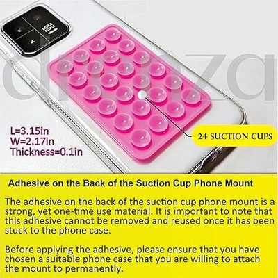 CRAVIX Suction Phone Case, Anti Slip Silicon Sticky Pad Phonefor Selfies and Videos Mobile Holder