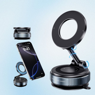 SKYVO Portable Magnetic Mobile Stand with Zinc Alloy Frame for Smartphones and Tablets Mobile Holder