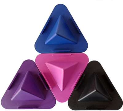 keeva (Pack of 5) Multicolor Pyramid Shape 3 sided Universal Stand Multi Angle Use Mobile Holder