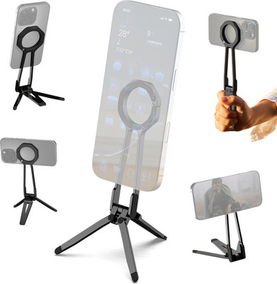 pericat Magnetic Adjustable Tripod Stand for iPhone Dual Sided Mount Mobile Holder