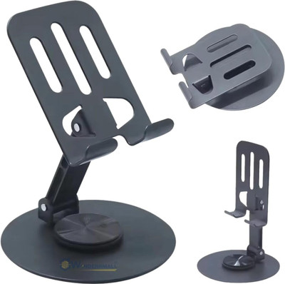 Eewe Aluminum Foldable Phone Stand – 360° Rotation for Tablets & Smartphones Mobile Holder