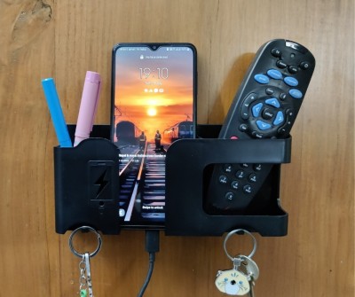 GEOCARTER Multi-Purpose Self Adhesive Smartphone AC TV Remote and Key Chain Hanging Mobile Holder