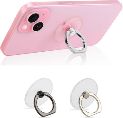 mizi Clear Adhesive Grip Black/Silver Mobile Holder