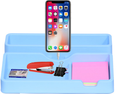 Expro Multipurpose 3 Compartment Desk Organizer Mobile and Tab Charging Mobile Holder