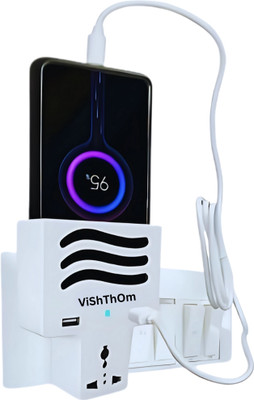 ViShThOm Universal Wall-Mounted Dual USB Charging Mobile Stand ( Pack of 1 ) Mobile Holder
