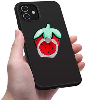 Renyke Finger Ring Kickstand with Compatible with All Mobiles and Tablet (Strawberry) Mobile Holder