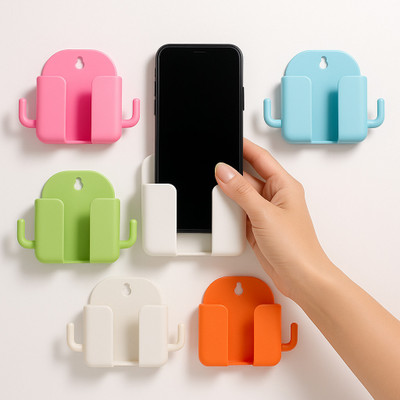 TripleWave Mobile Holder Stand for Wall Mount Charging | Remote & Gadgets Holder Pack of 5 Mobile Holder