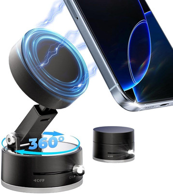 Riggear Universal Vacuum Magnetic Suction Phone Mount | 360° Adjustable Mobile Holder