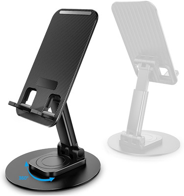 Casa Tech Mobile Stand Desktop Tablet Holder Foldable Desktop Mobile Phone Holder Adjustable Stand for Compatible with All Types of Phones Single Gimbal for Mobile(200)