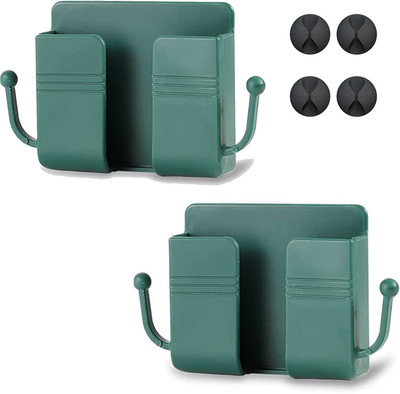 OIVO INDIA Wall Charger Hook Universal Hanging Stand With Cable Organizer(Green, Pack of 2) Mobile Holder
