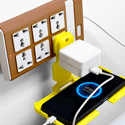 Chaebol CHARGING PAD WITH GLOSSY LOOK AND SOLID BODY 3 PIN SOCKET Mobile Holder