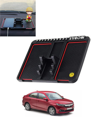 AYW Silicone Tray Mat For  Honda Amaze(Black)