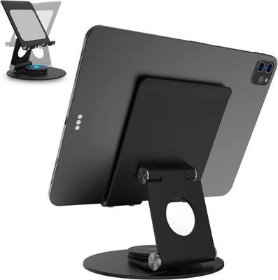 microware Aluminum Portable 360°Rotating Tablet iPad Stand Holder for Desk Mobile Holder