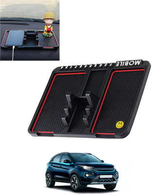 AYW Silicone Tray Mat For  Tata Nexon EV(Black)