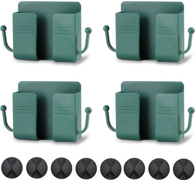 OIVO INDIA Wall Charger Hook Universal Hanging Stand With Cable Organizer(Green, Pack of 4) Mobile Holder