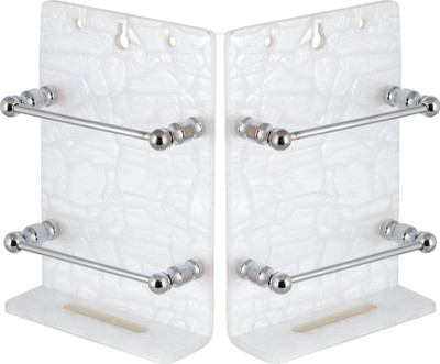 STIMULUS Wall Mount MOBILE STAND 2 PCS SET (Size - 4.25X6 Inch) (MARBLE WHITE colour) 4MM SS ROAD Mobile Holder