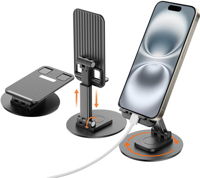 Aliens Foldable Tablet Stand Mobile Holder with 360° Swivel Base Mobile Holder