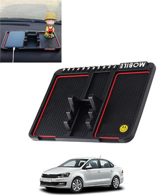AYW Silicone Tray Mat For  Volkswagen Vento(Black)