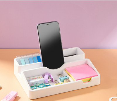 Flipkart SmartBuy Four compartment multipurpose Mobile holder with Desk Organizers office and home Mobile Holder