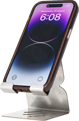 JRK INDUSTRIES Stainless Steel Mobile Stand with Card Holder for All Smartphone Mobile Holder