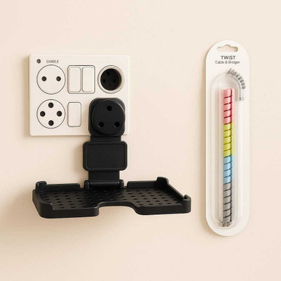 Seth Sons Multi-Purpose Mobile Charging Wall Stand Plastic Holder Universal Socket Mobile Holder
