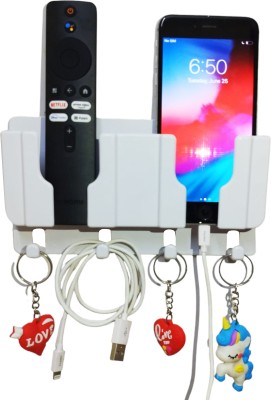 M/S DSNS Mobile Wall Stand for charging | AC/TV Remote & Key Holder Phone Stand Pack OF 1 Mobile Holder