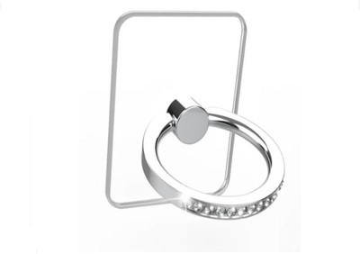 P s retail Artificial Diamond Studed Phone Holder Finger Ring Squre Base - 1 Pc/Set Mobile Holder