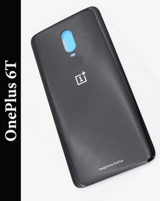 Unique4Ever OnePlus 6T ( GLASS ) Back Panel(Black)