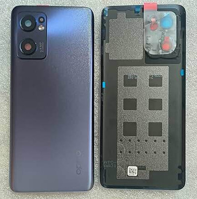 SPAREASP Oppo Reno 7 (With Camera Lens) Black Back Panel(Black)