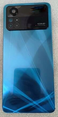 SPAREASP Redmi Poco X4 Pro (With Camera Lens) Blue Back Panel(Blue)