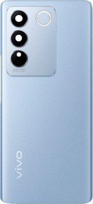 Sandreezz Vivo V27 (5G) (Glass) (With Camera lens Ring) (with Proper Logo) Back Panel(Magic Blue)