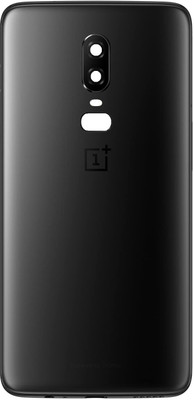 Sandreezz OnePlus 6 Original (Glass) (with Proper Logo) Back Panel(Midnight Black)
