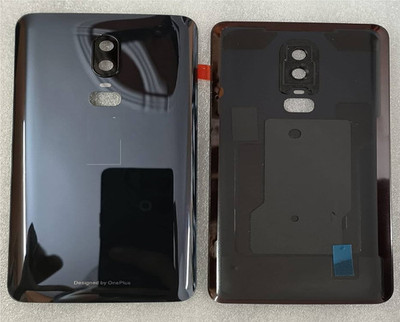 SPAREWARE Oneplus Oneplus 6 -MIrror Black (WITH CAMERA LENS) Back Panel(Black)