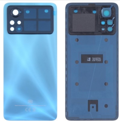 Kraze4blaze Xiaomi Poco X4 Pro 5G (With Proper Logo) Back Panel(Laser Blue)