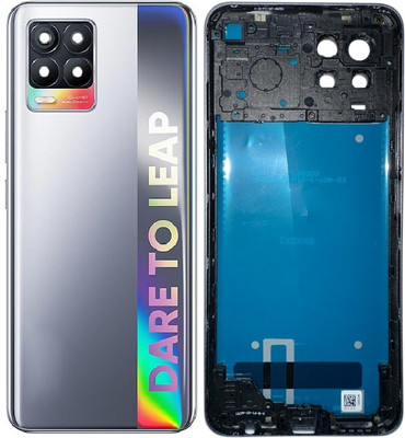 Sandreezz Realme 8 (with Proper Logo) (With Middle Ring & Side Volume Power Buttons) Full Panel(Cyber Silver)